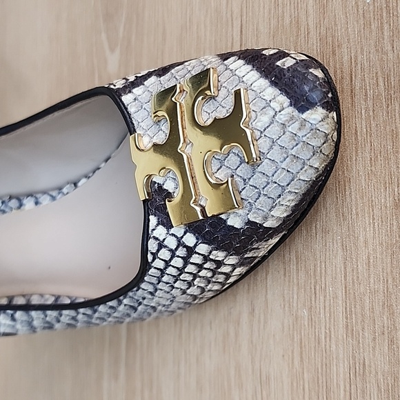 TORY BURCH Astoria Snakeskin Print Wedge Shoe 6 - Picture 6 of 13